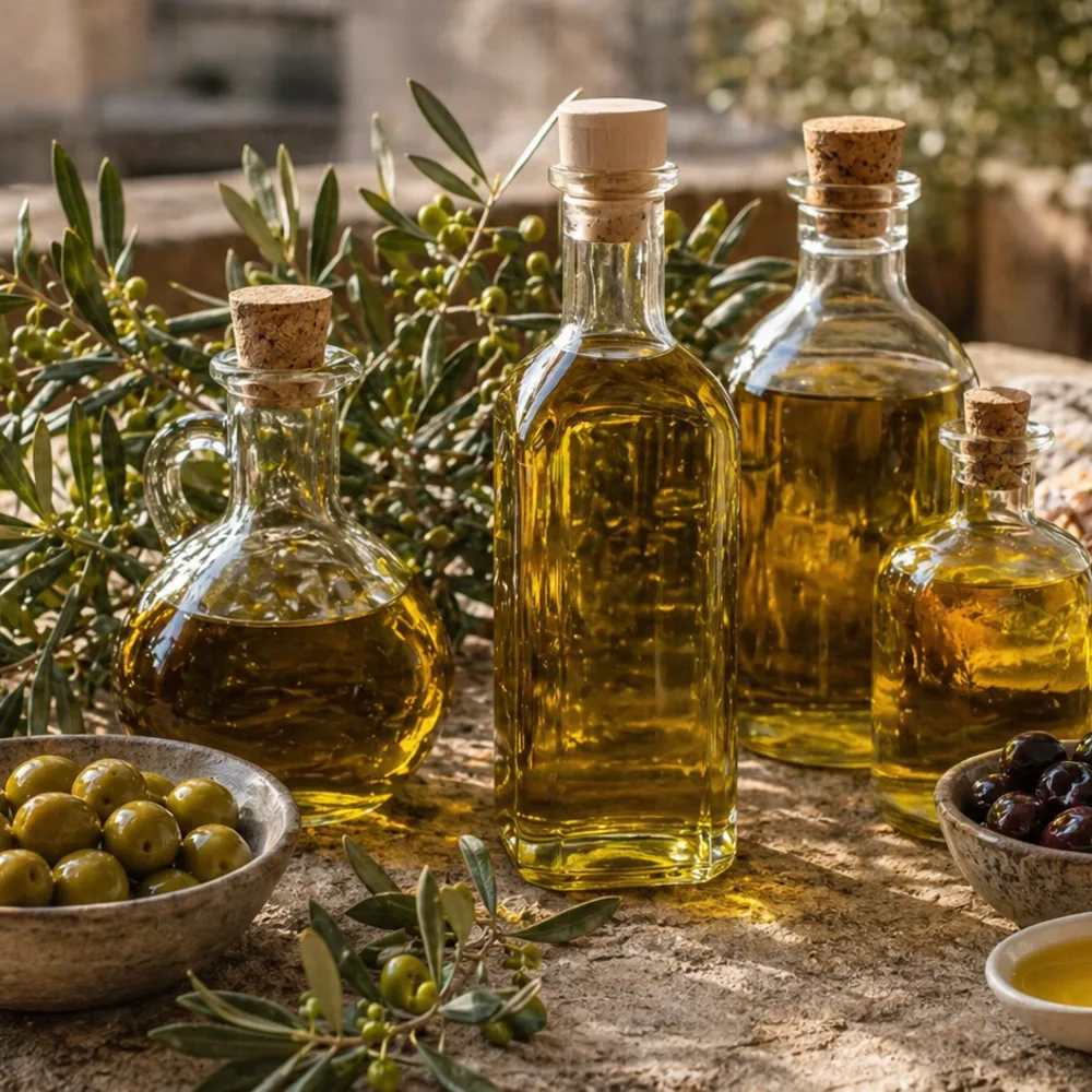 Détail de Huiles d'olive françaises Détail gourmand de Huiles d'olive françaises