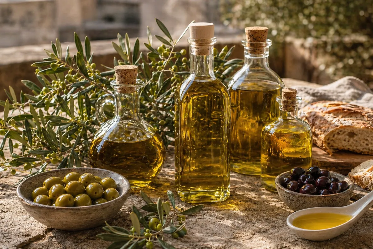 Huiles d'olive françaises en préparation Préparation de Huiles d'olive françaises avec produits français