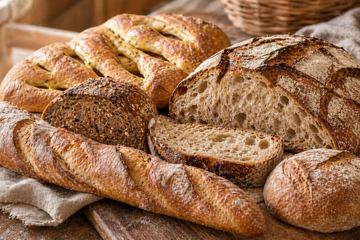 Meilleurs pains français artisanaux en préparation Préparation de Meilleurs pains français artisanaux avec produits français