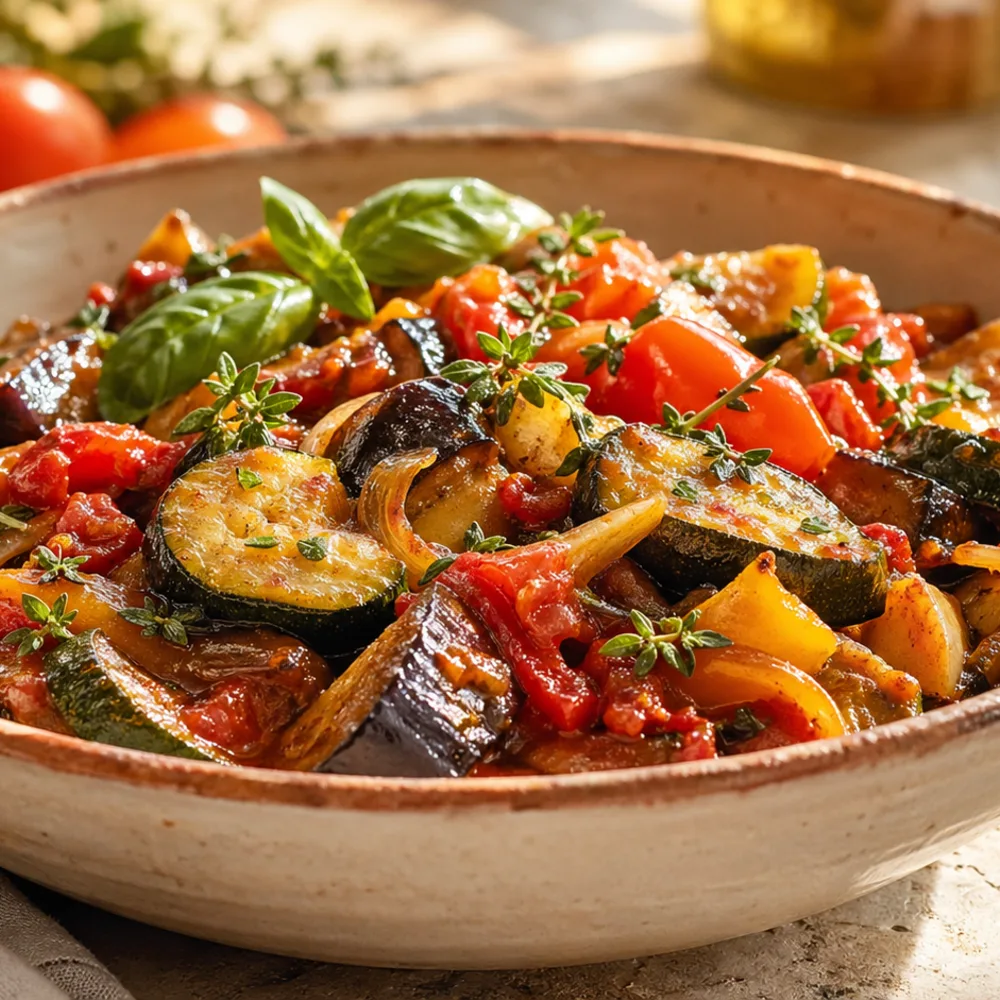 Détail gourmand de Ratatouille provençale maison